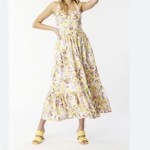 Bardot Womens Dress Labella Floral Halter Midi Large (Size 8)